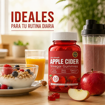 Suplemento gummies de vinagre de manzana 60 unidad