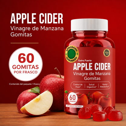 Suplemento gummies de vinagre de manzana 60 unidad